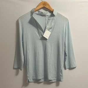 Amina Rubinacci Light Blue Top